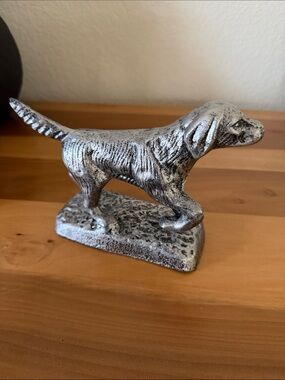 Decorative Silver Dog Figurine - Home Accents